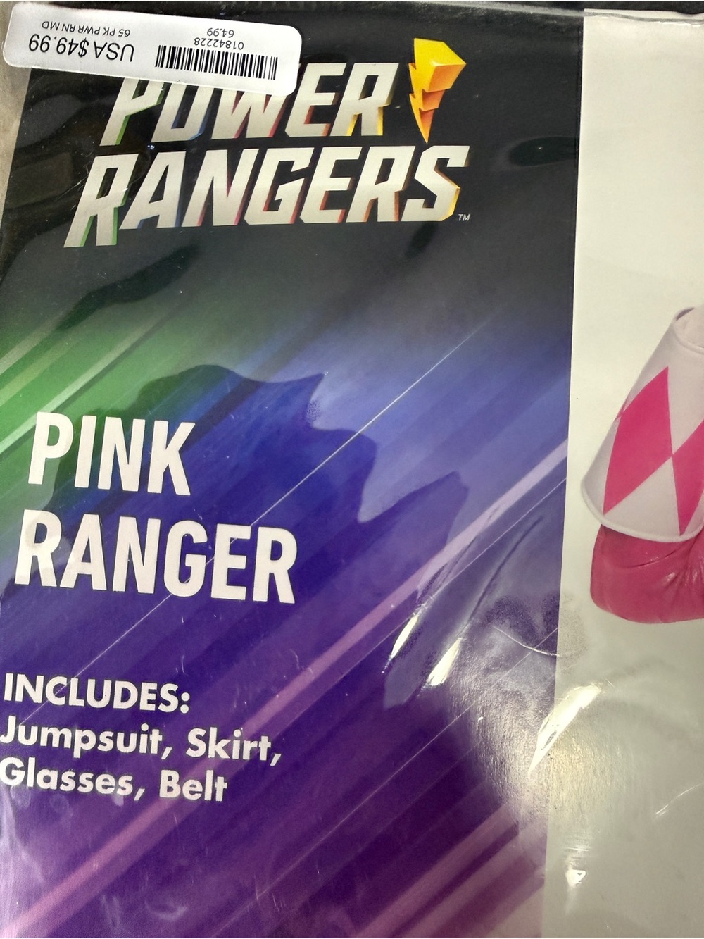 Spirit Halloween mighty morphin Pink Power Ranger Costume Medium NWT - Picture 2 of 6